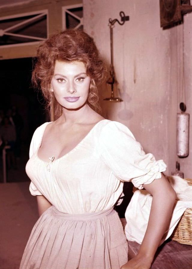 Beautiful Sophia Loren On The Set Of Madame, 1961