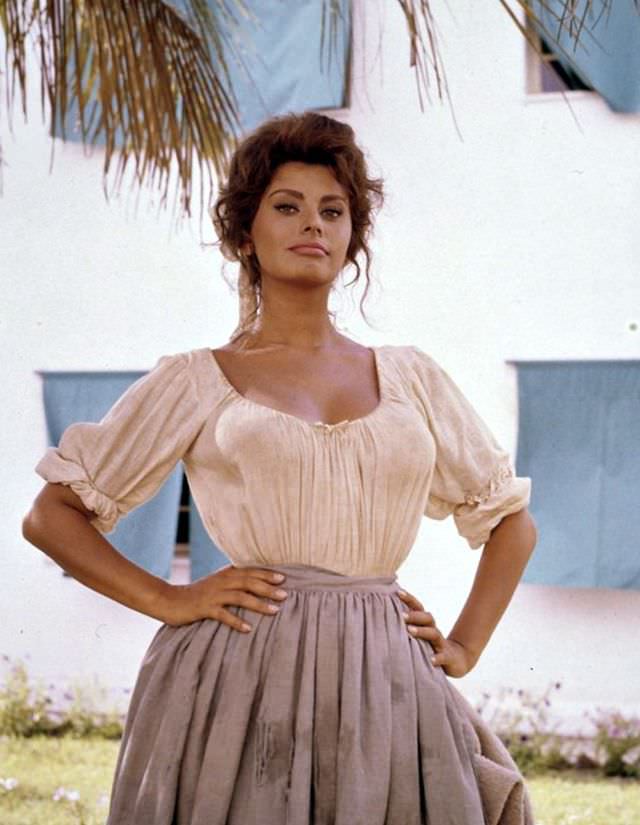 Beautiful Sophia Loren On The Set Of Madame, 1961