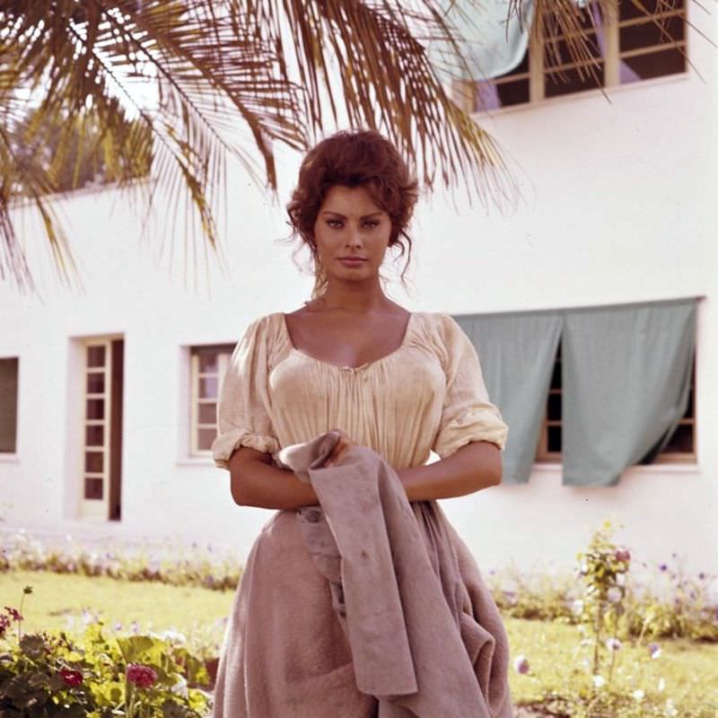 Beautiful Sophia Loren On The Set Of Madame, 1961