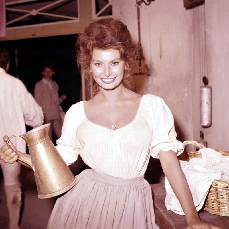 Beautiful Sophia Loren On The Set Of Madame, 1961