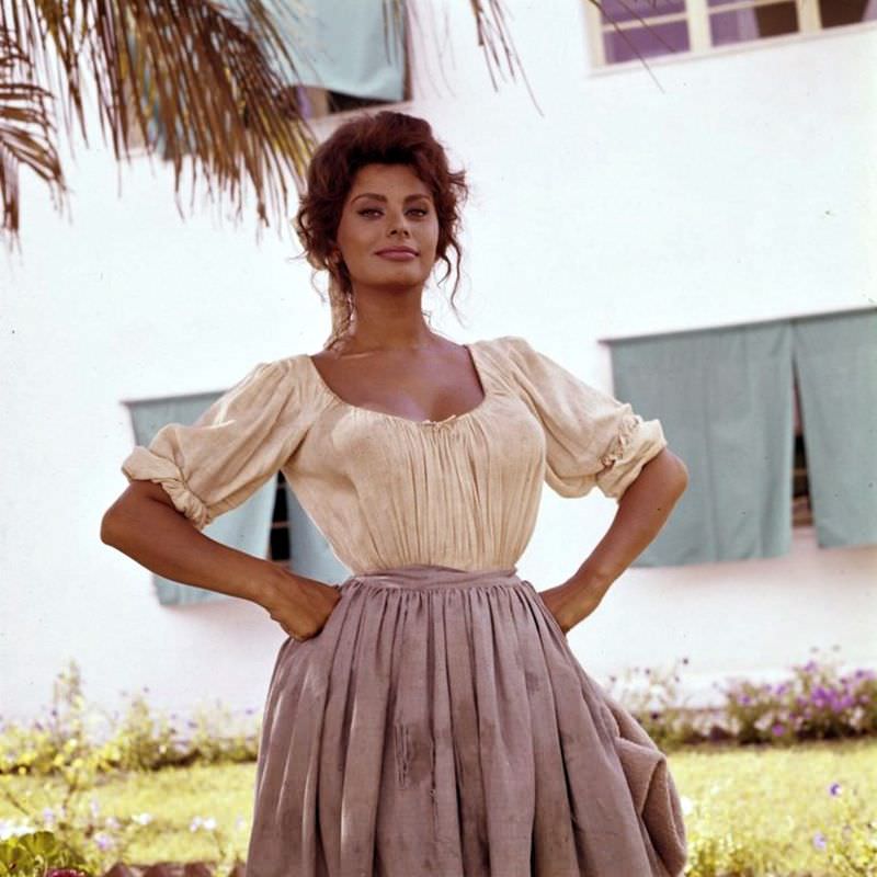 Beautiful Sophia Loren On The Set Of Madame, 1961