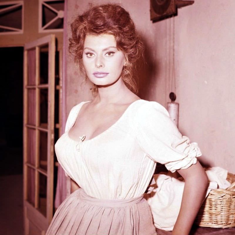 Beautiful Sophia Loren On The Set Of Madame, 1961