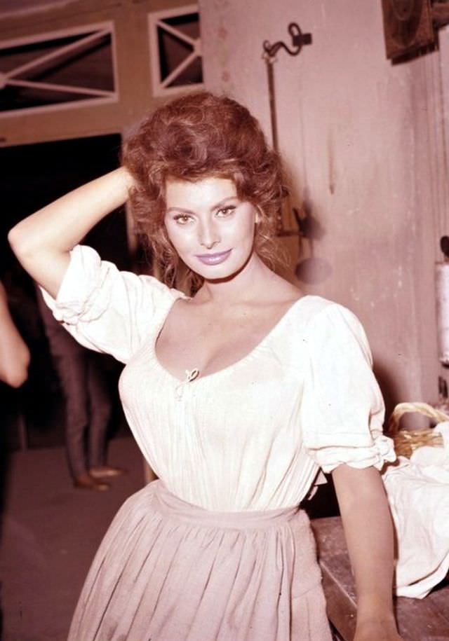 Beautiful Sophia Loren On The Set Of Madame, 1961