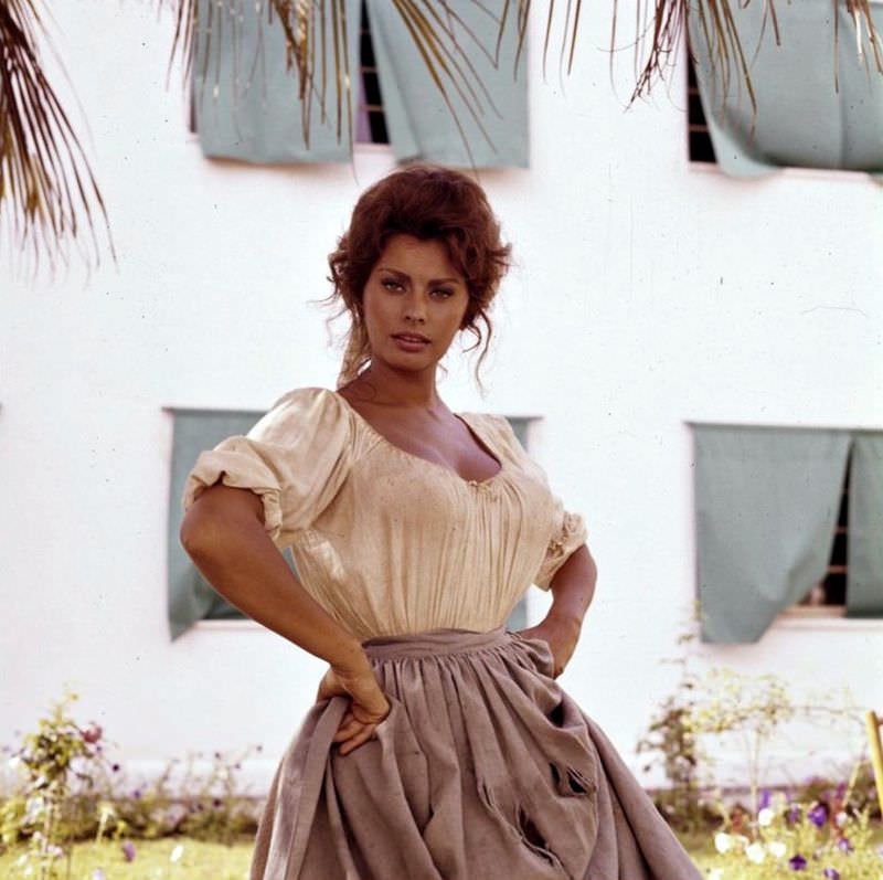 Beautiful Sophia Loren On The Set Of Madame, 1961