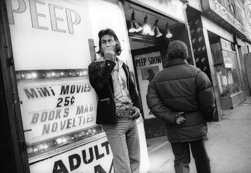 Twenty-five-cent peep shows were the first adult stores to arrive in Times Square beginning in 1966. Enormously profitable, they opened the door for adult movie theaters, strip clubs, and sex stores.