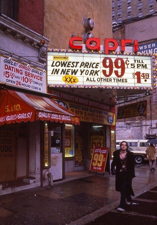 By the late 1970s, adult stores and theaters dominated Times Square, with Rolling Stone referring to it as the “sleaziest block in America" in 1981.