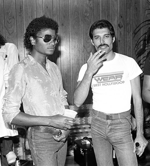Freddie Mercury with Micheal Jackson