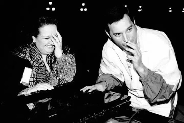 Freddie Mercury with Montserrat Caballé, 1960s