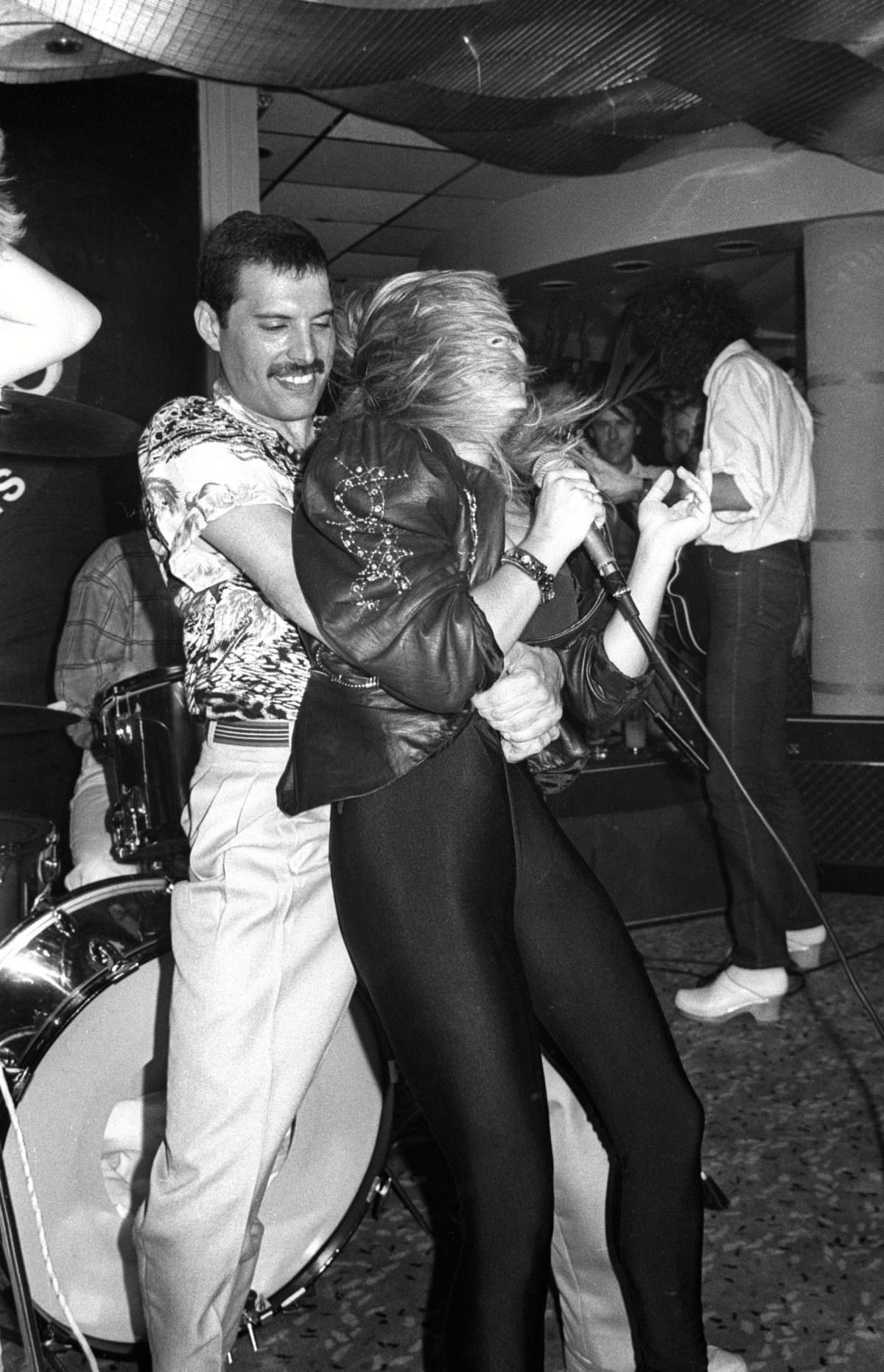 Freddie Mercury and Samantha Fox dancing, 1968