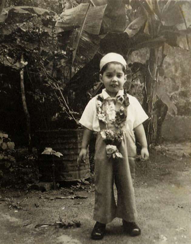 Freddie Mercury on his fourth birthday in Zanzibar, 1950