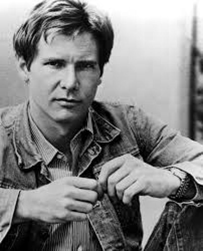 Young Harrison Ford in Blue Jean Jacket