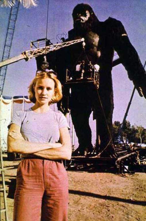 Jessica Lange and King Kong, 1975