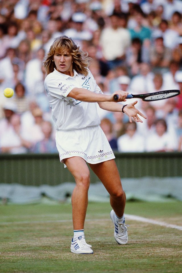 Young Steffi Graf: Candid Photos Of Legendary Tennis Player On Tennis Court