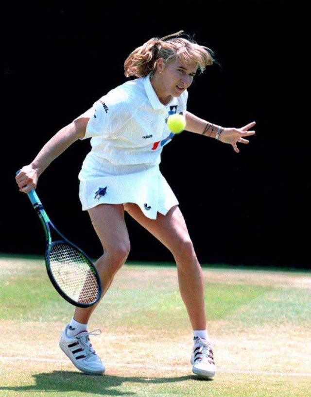 Young Steffi Graf: Candid Photos Of Legendary Tennis Player On Tennis Court