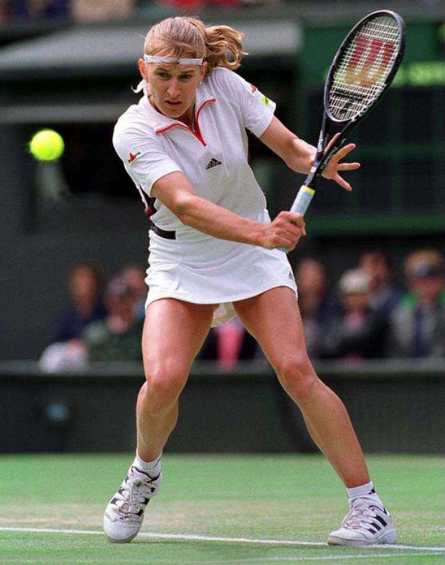 Young Steffi Graf: Candid Photos Of Legendary Tennis Player On Tennis Court