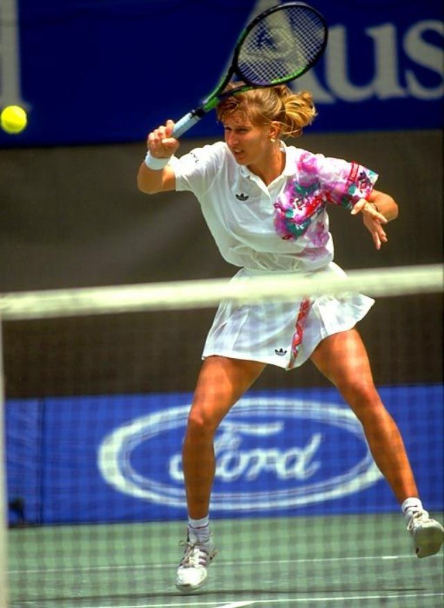 Young Steffi Graf: Candid Photos Of Legendary Tennis Player On Tennis Court