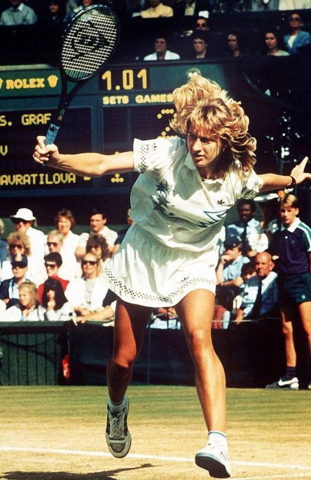 Young Steffi Graf: Candid Photos Of Legendary Tennis Player On Tennis Court