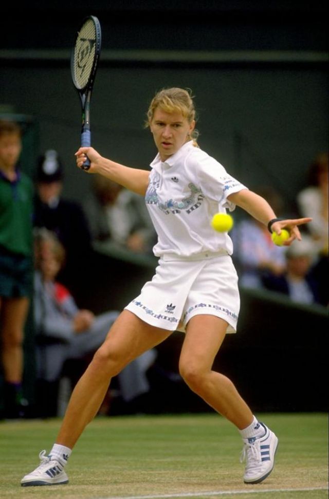 Young Steffi Graf: Candid Photos Of Legendary Tennis Player On Tennis Court