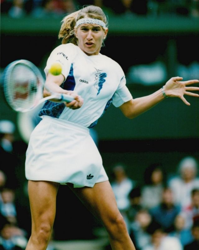 Young Steffi Graf: Candid Photos Of Legendary Tennis Player On Tennis Court