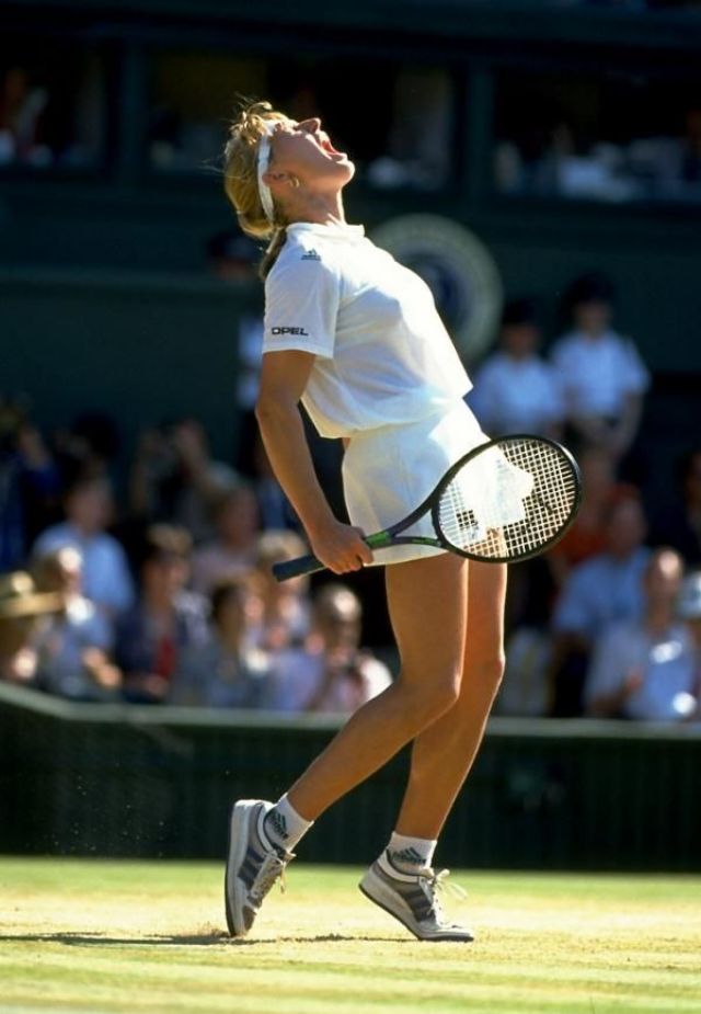 Young Steffi Graf: Candid Photos Of Legendary Tennis Player On Tennis Court