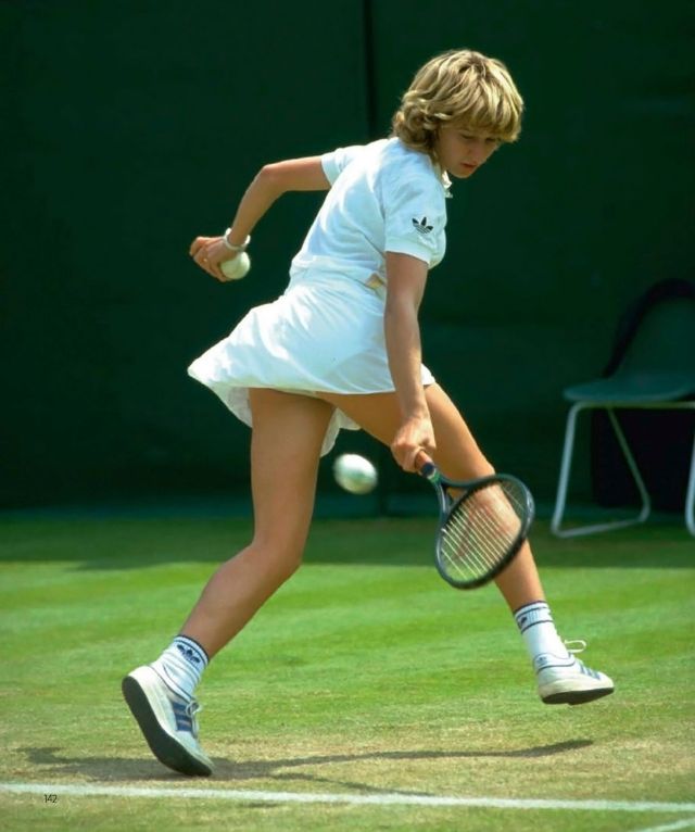 Young Steffi Graf: Candid Photos Of Legendary Tennis Player On Tennis Court