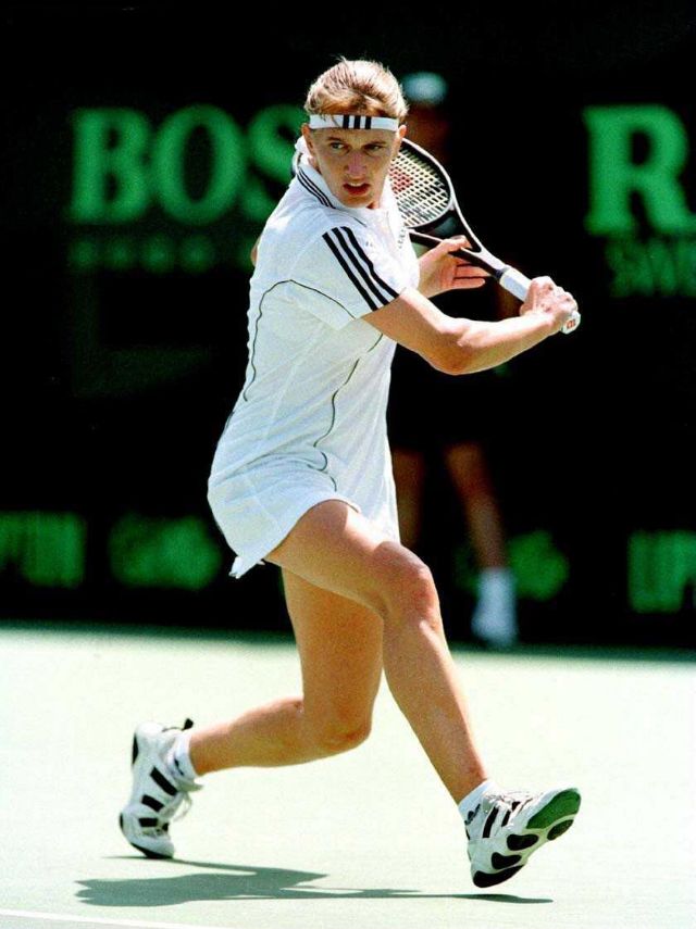 Young Steffi Graf: Candid Photos Of Legendary Tennis Player On Tennis Court