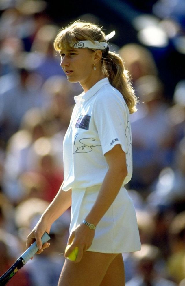 Young Steffi Graf: Candid Photos Of Legendary Tennis Player On Tennis Court