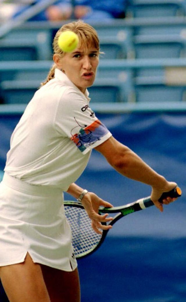 Young Steffi Graf: Candid Photos Of Legendary Tennis Player On Tennis Court