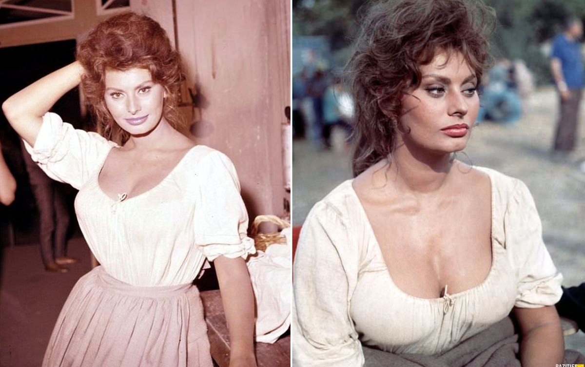Beautiful Sophia Loren On The Set Of Madame, 1961.