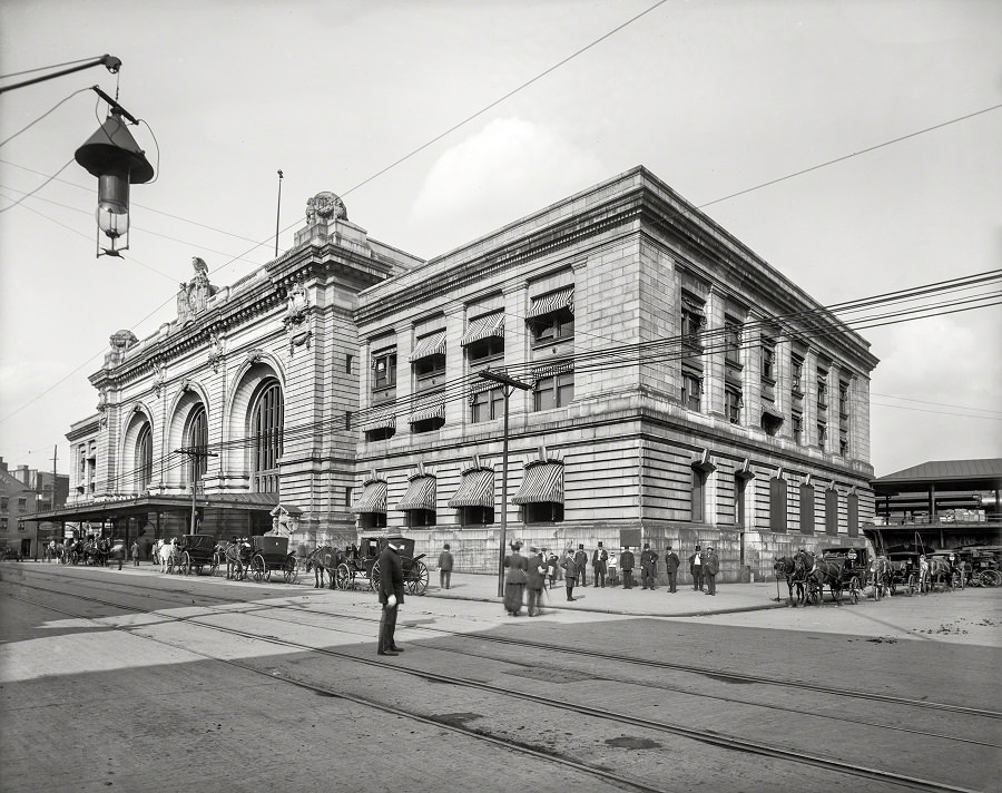 New York Central Railroad station, Albany, N.Y, 1905