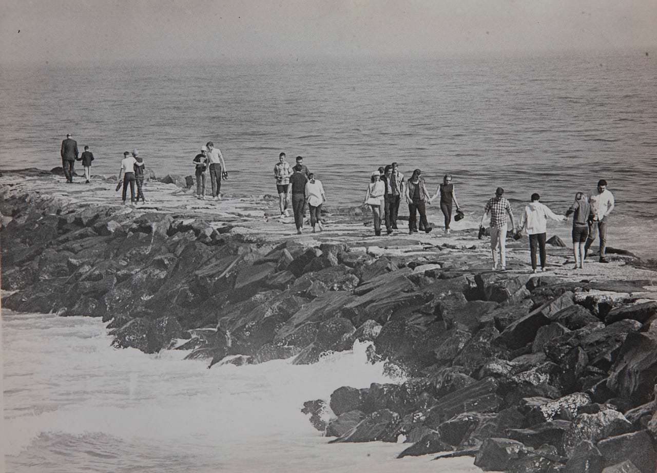 People on the 4th Ave jetty in Asbury Park ,1968