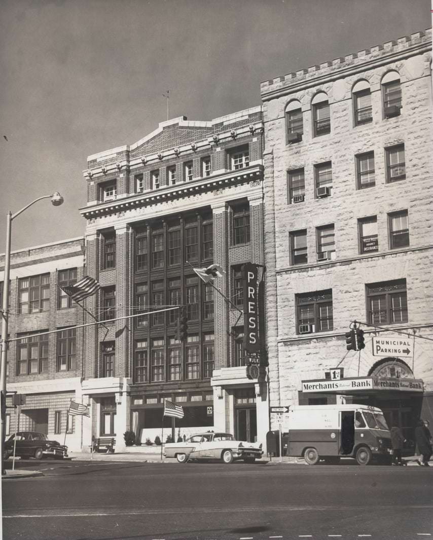 Asbury Park Press building at the corner of Mattison and Cookman Avenues, 1963