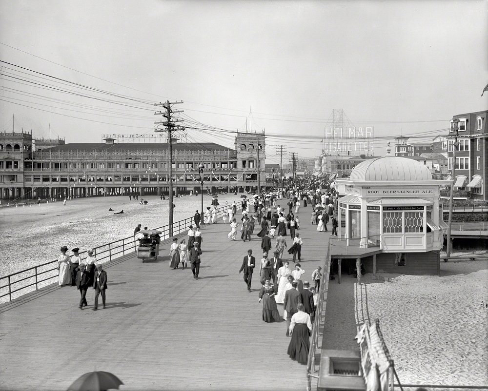 On the Boardwalk, Atlantic City, 1908