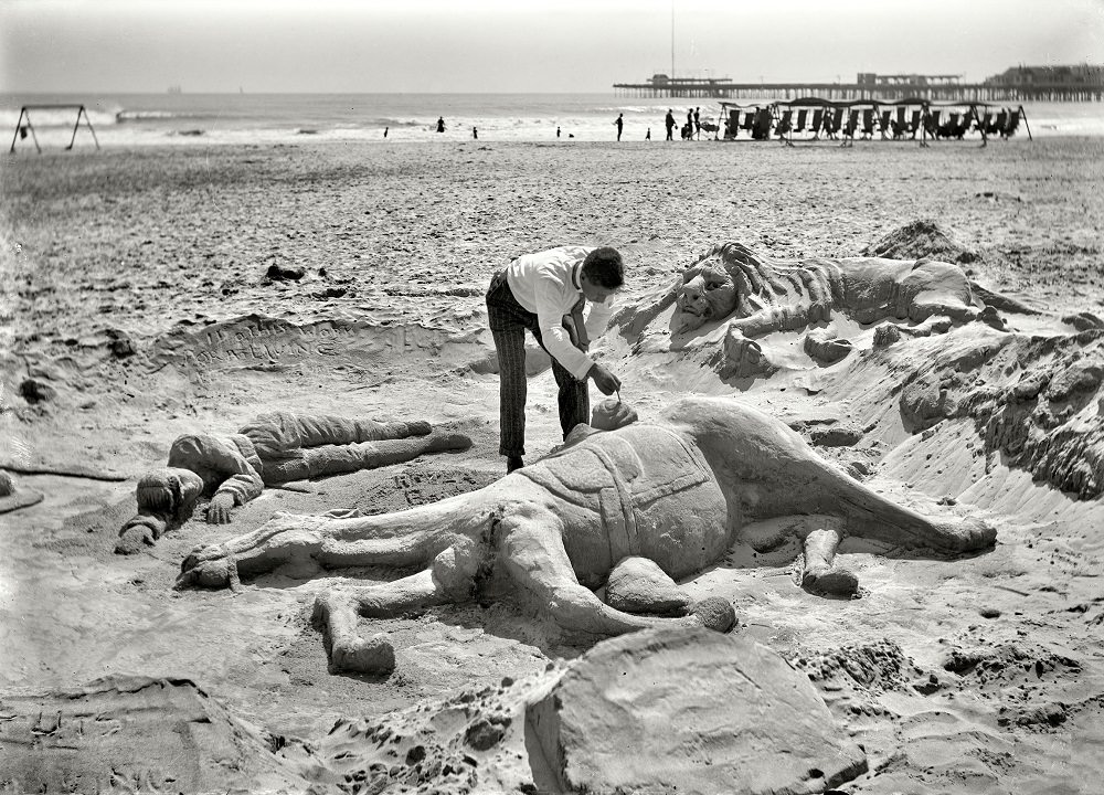 A sand man, Atlantic City, The Jersey Shore circa 1906