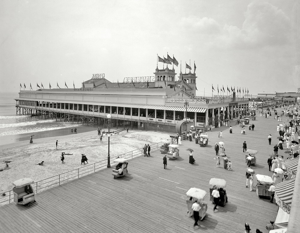 Steeplechase Pier and Boardwalk, Atlantic City, 1910