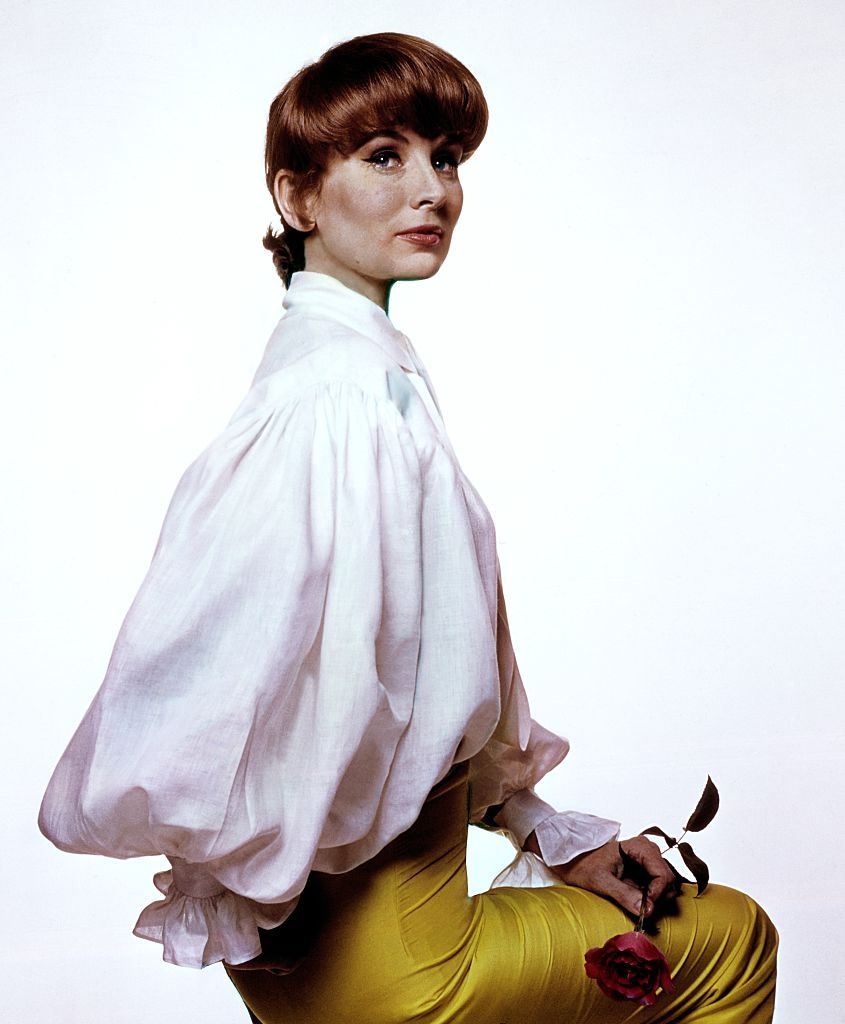 Suzy Parker in Tom Jones shirt by Jax and yellow Jax pants, Vogue 1964