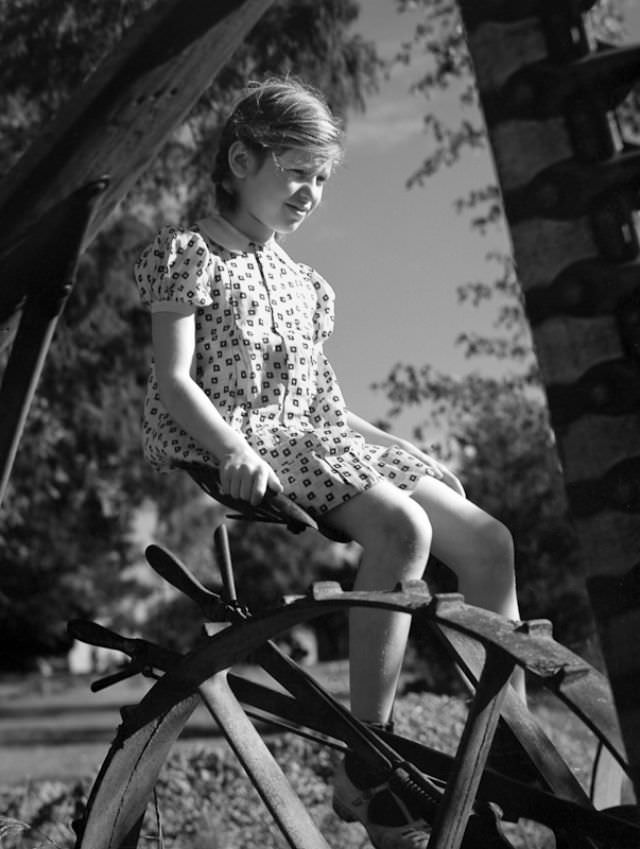 Girl at Dudley's Farm, October 7th, 1939