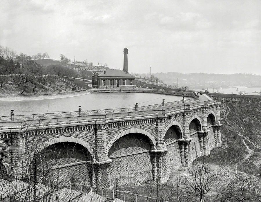 Reservoir and pumping station, Eden Park, Cincinnati, 1904