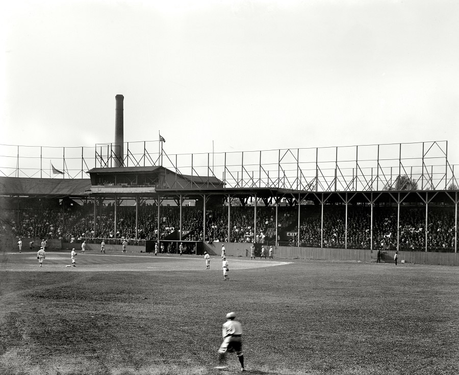 Ball grounds, League Park, , Cleveland circa 1908