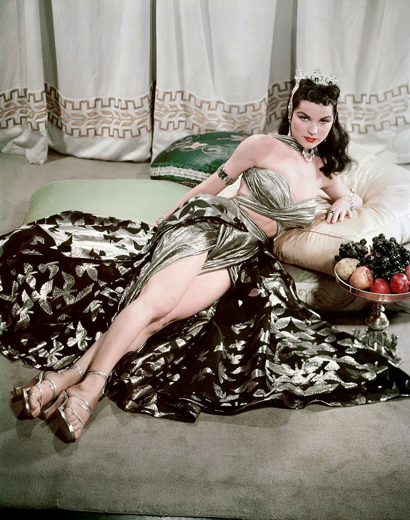 Debra Paget on the set of Princess of the Nile, directed by Harmon Jones.