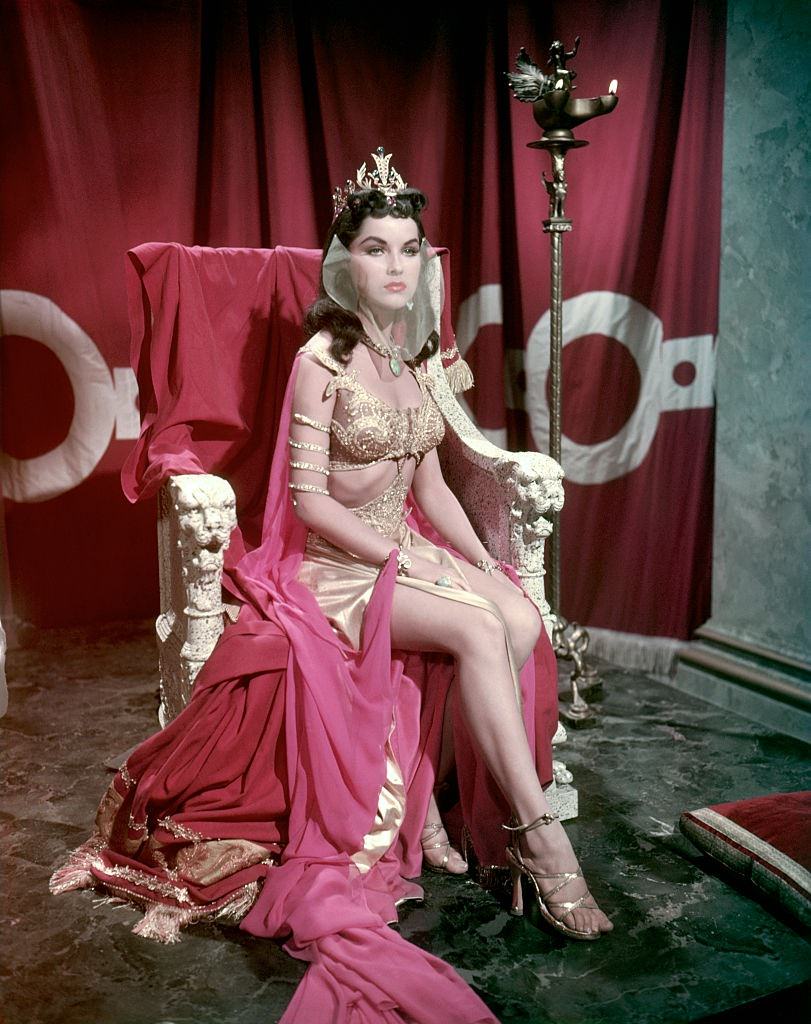 Debra Paget on the set of Princess of the Nile directed by Harmon Jones.
