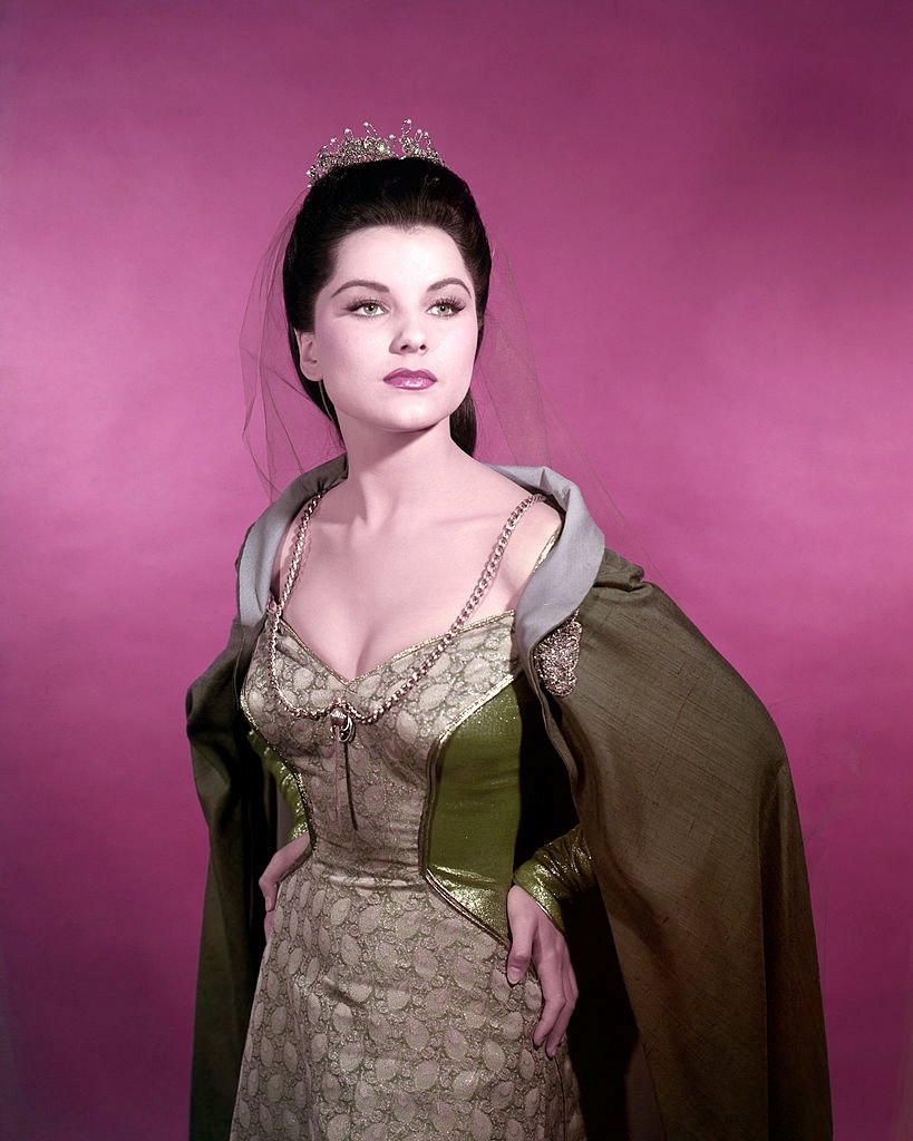 Debra Paget in medieval costume, 1955