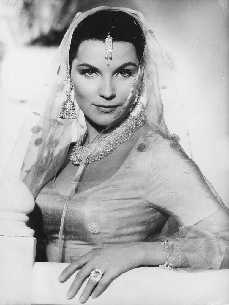 Debra Paget in costume as she appears in the film 'The Tiger of Eschnapur', October 15th 1958.