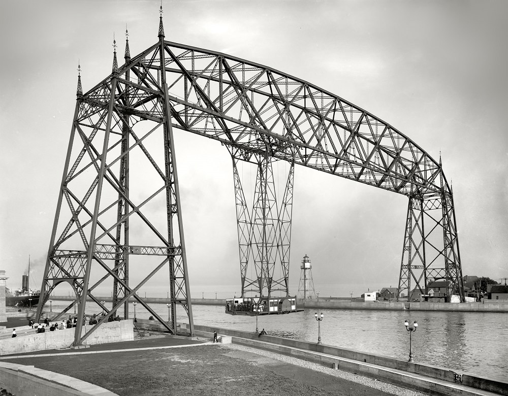 Aerial bridge, Duluth, Minnesota, 1907