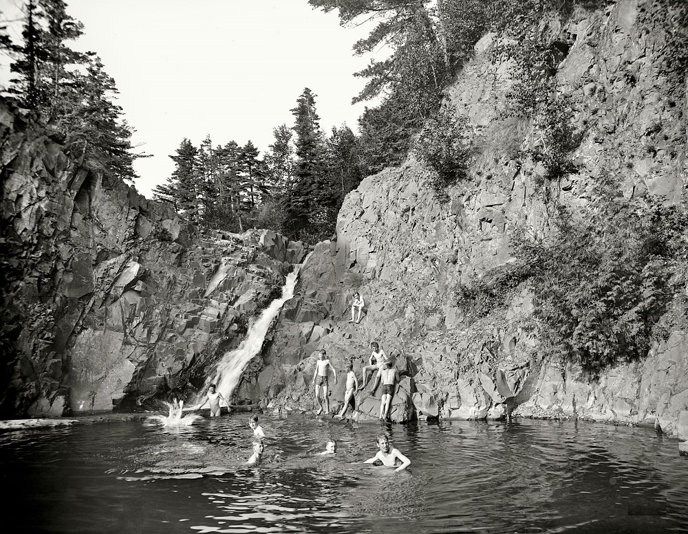 A swimming hole, Lester Park, Duluth, Minnesota, circa 1904