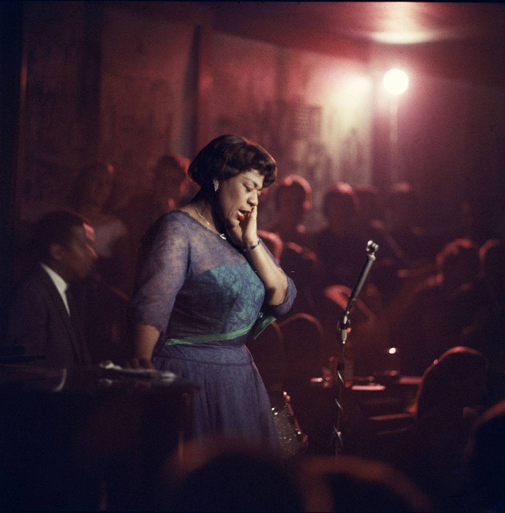 Ella Fitzgerald performing at Mr. Kelly's nightclub, 1958