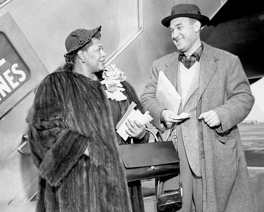 Ella Fitzgerald with Norman Granz, 1958