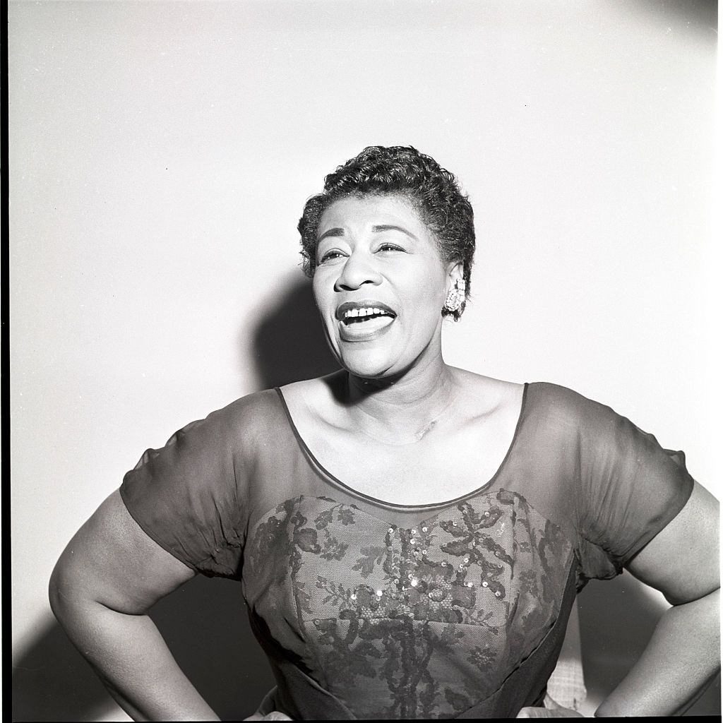 Ella Fitzgerald performing at the Frank Sinatra show, 1958