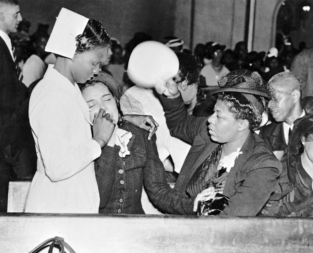 Ella Fitzgerald Comforting Chick Webb's Widow, 1939