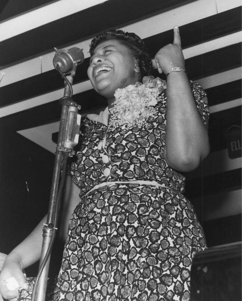 Ella Fitzgerald performing on stage, 1940